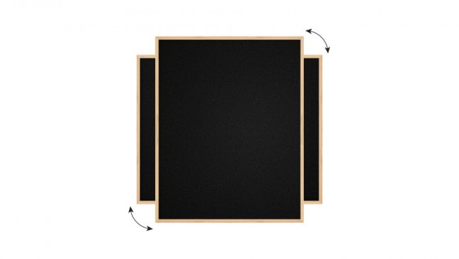 Čierna korková tabuľa v drevenom ráme 120x90 cm
