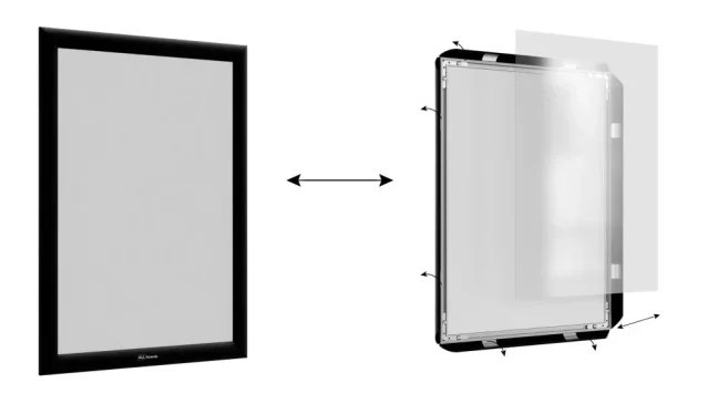 Plakátový rám A3 OWZ – černý, zacvakávací - sada 10 kusů