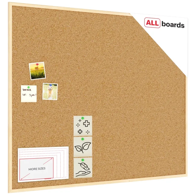Korková nástěnka 120x100 ALLboards NATURAL