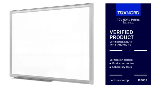 Biela popisovacia magnetická tabuľa 45x60 cm v hliníkovom ráme TM IDEA® séria Flex