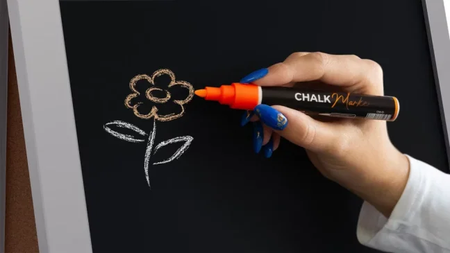 Reklamní áčko šedé barvy s křídovou tabulí 118x61 cm