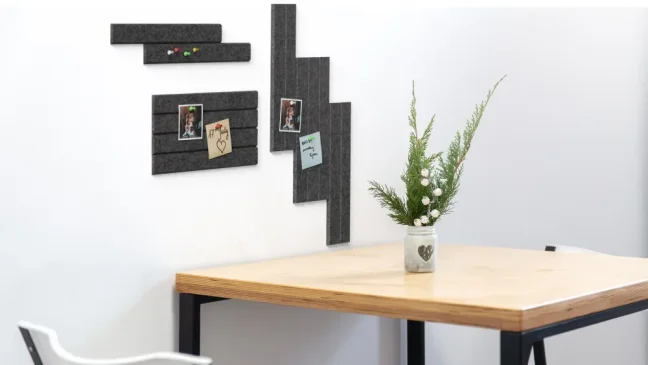 Filcové panely na stenu 60×60 cm tmavosivé