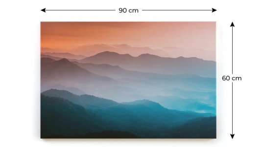 Obraz  Zamlžená krajina při východu slunce  90x60 ALLboards CANVAS