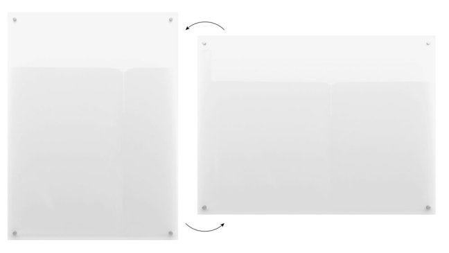 Skleněná nemagnetická tabule TRANSPARENTNÍ 120×90 cm