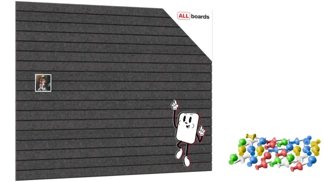 Filcové panely na zeď 120×90 cm tmavě šedé