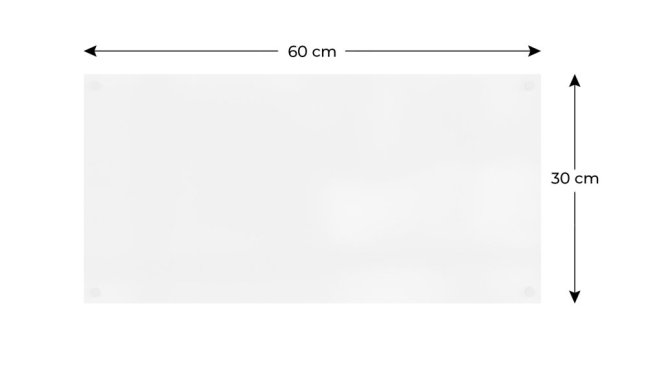 Magnetická tabule SLIMboard bezrámová smazatelná za sucha 60x30 cm