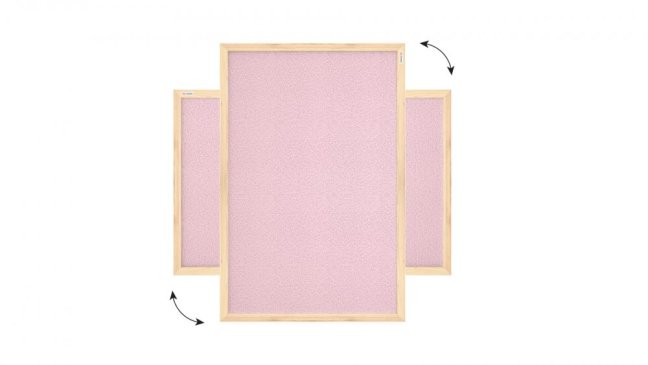 ALLboards korková tabule v dřevěném rámu 60x40 cm- PINK