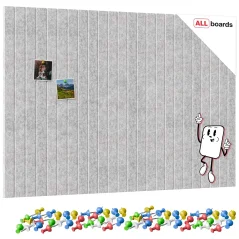 Filcové panely na zeď 120×80 cm šedé