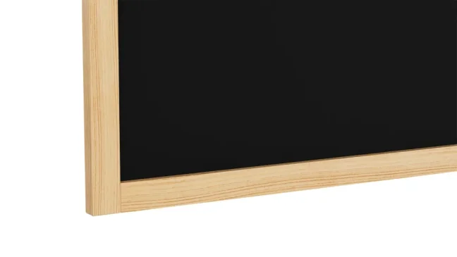 Černá křídová tabule 100×80 cm – přírodní dřevěný rám