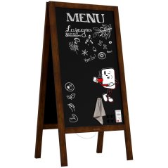 Magnetický křídový reklamní stojan voděodolný 100 × 49,5 cm KLASICKÁ HNĚDÁ