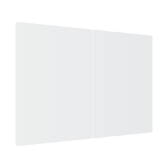 Sklenená kuchynská doska SUPERWHITE  BIELÁ 60x52cm - doska na krájanie - ochranná doska