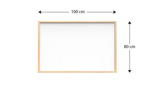 Magnetická tabuľa 100x80 ALLboards NATURAL