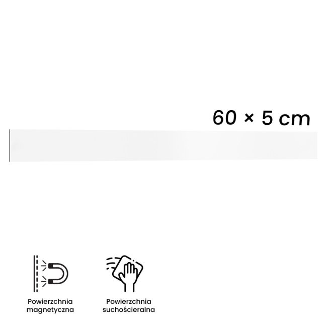 Magnetická tabuľa SLIMboard bezrámová zmazateľná za sucha 60x5 cm