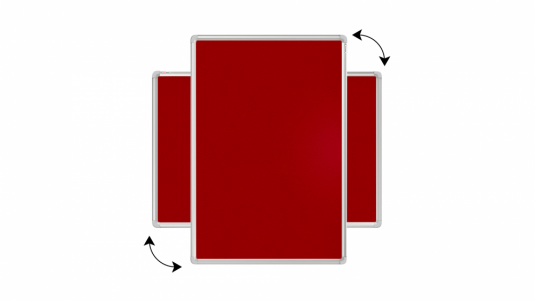 Allboards textilná nástenka 200x100 cm (červená)