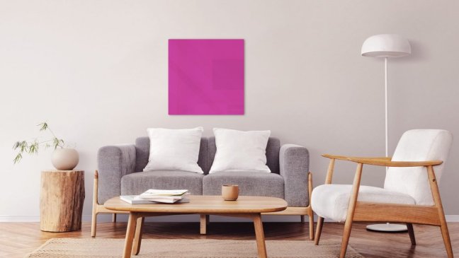 Magnetická sklenená tabuľa  Mademoiselle Fuchsia  45x45 cm