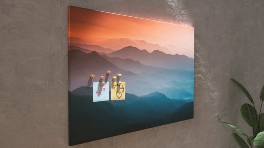 Obraz  Zahmlená krajina pri východe slnka 90x60 ALLboards CANVAS