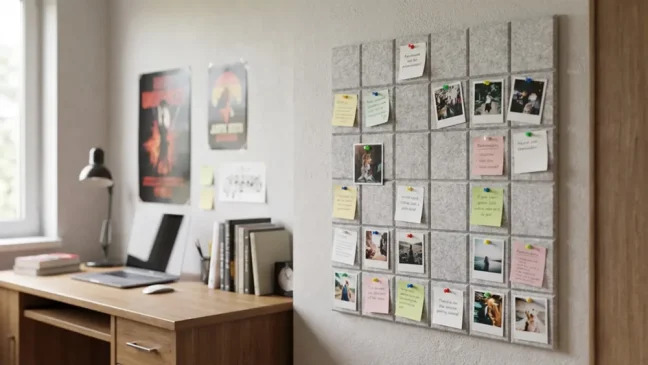 Filcové panely na stenu 60×60 cm sivé