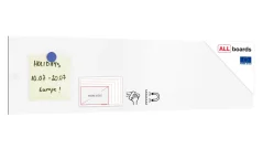 Magnetická tabule SLIMboard bezrámová smazatelná za sucha 60x15 cm + PŘÍSLUŠENSTVÍ ZDARMA