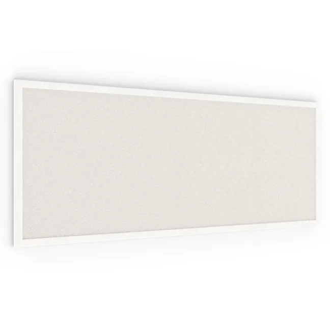 Korková tabule bílá barva korku 100x40 cm dřevěný rám lakovaný BÍLÝ