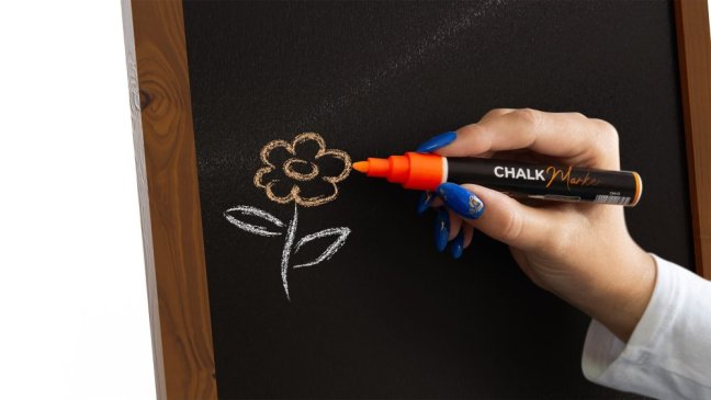 Reklamné áčko s kriedovou tabuľou 78x44 cm- jednostranné,hnedý rám