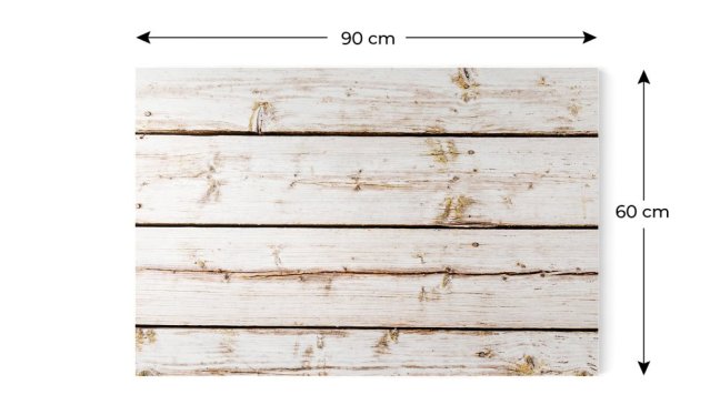 Magnetická tabuľa METALboards biela prkna 90x60 cm