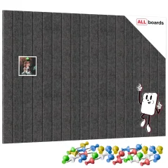 Filcové panely na zeď 90×60 cm tmavě šedé