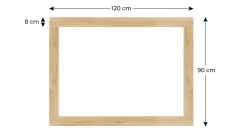 Magnetická tabuľa PREMIUM 120x90 cm v ráme vo farbe duba