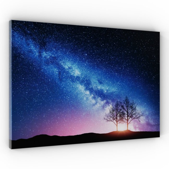 Magnetická tabuľa METALboards, mliečna dráha a strom 60x40 cm