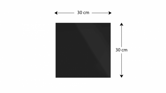 Sklenená magnetická skrinka na kľúče 30x30 cm - čierna