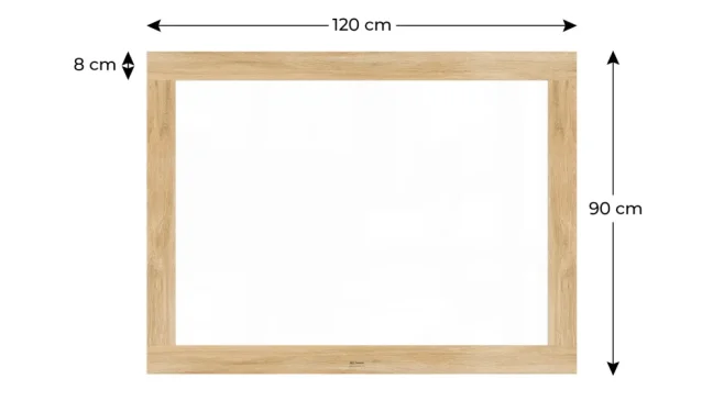 Magnetická tabule PREMIUM 120x90 cm v rámu v barvě dubu
