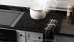Sklenená kuchynská doska MRAMOR čierný – 60x65 cm – vhodná za varnú dosku