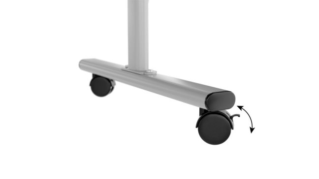 Mobilní tabule TM Idea, oboustranná, otočná, za sucha stíratelná, magnetická, 120x90 cm – řada FLEX