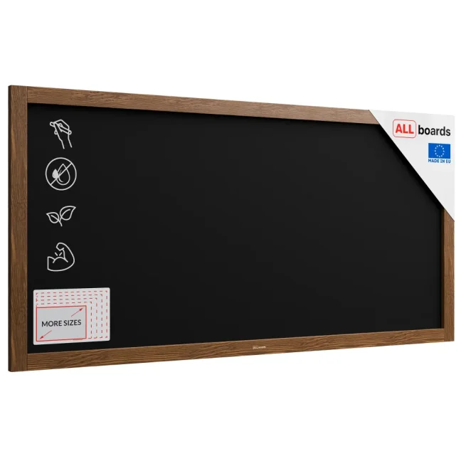 Allboards tabule černá křídová v dřevěném rámu 120x60 cm