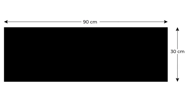 Bezrámová magnetická křídová tabule magnetický panel SLIMboard 90x30 cm