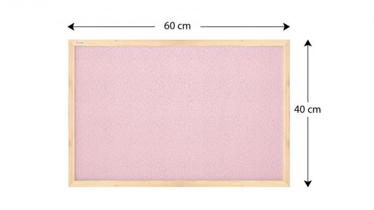 Allboards korková tabuľa 60x40 cm- PINK