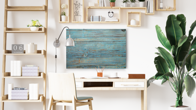 Allboards magnetická bezrámová kovová tabuľa s potlačou 60x40cm - modrá retro vintage