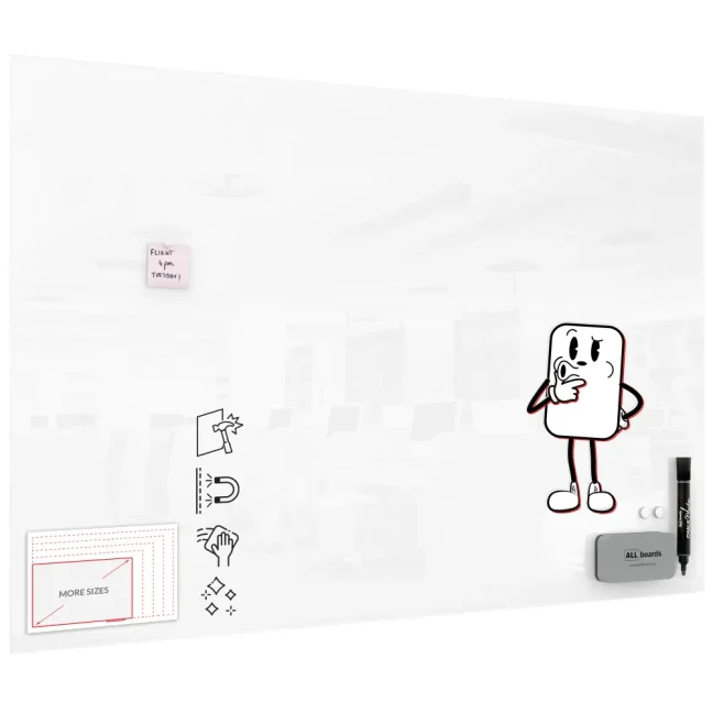 Skleněná tabule 150x100 ALLboards PREMIUM SUPERWHITE