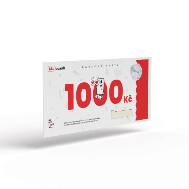 Dárková karta ALLboards v hodnotě 1000 kč