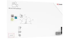 Skleněná projekční magnetická matná tabule 200x120 cm