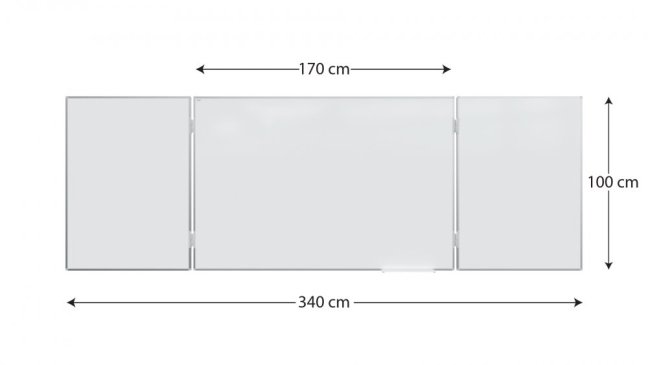 Keramická tabule triptych 100x170 // 340 cm