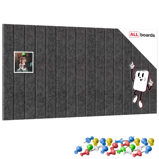 Filcové panely na stenu 80x40 cm tmavosivé