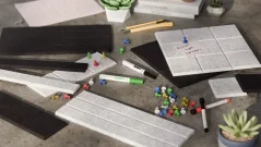 Filcové nástenné panely 30×30 cm sivé – 6 ks