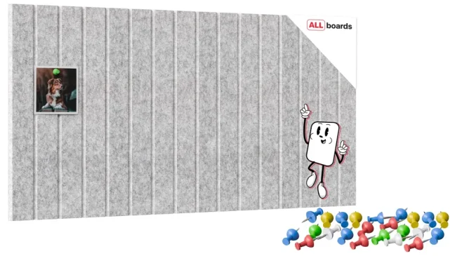 Filcové panely na stenu 80x40 cm sivé