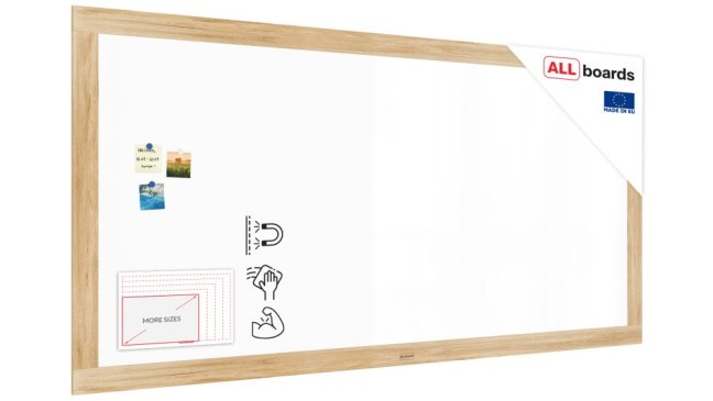 Magnetická tabuľa PREMIUM 240x120 cm v ráme vo farbe duba
