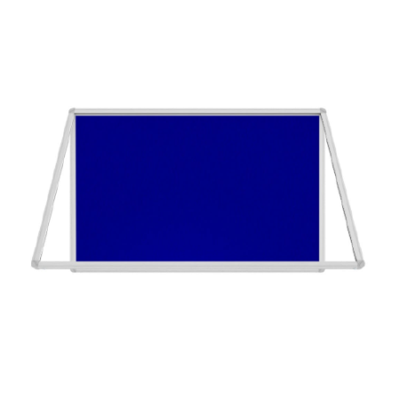 Textilná modrá vitrína v hliníkovom ráme - 120x90 cm
