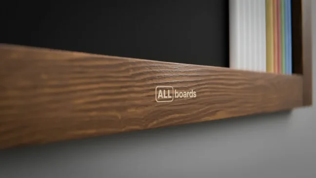 Allboards tabule černá křídová v dřevěném rámu 120x60 cm