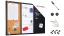 Kombinovaná tabuľa 3 v 1 ALLboards COMBI: bielá suchostierateľno-magnetická, magneticko-kriedová a korková 90x60 cm
