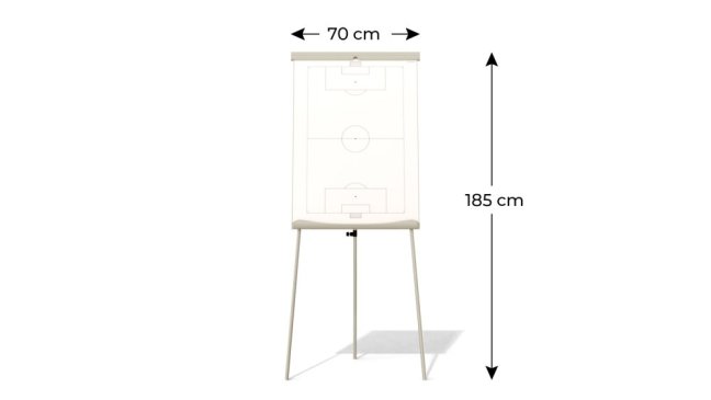 Taktická tabule flipchart FOTBAL 100x70 cm – magnetická bílá tréninková tabule