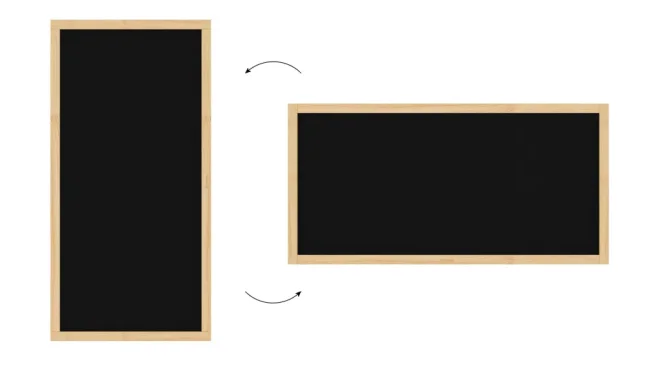 Tabule černá křídová v dřevěném přírodním rámu 120x60 cm