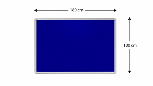 Allboards textilní nástěnka 180x100 cm (modrá)